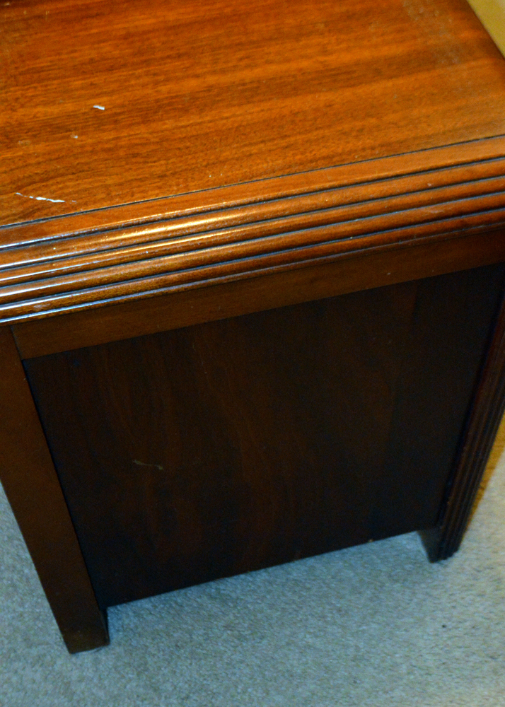 Art Deco Waterfall Style Bed Frame and Vanity by Abernathy Furniture Co.