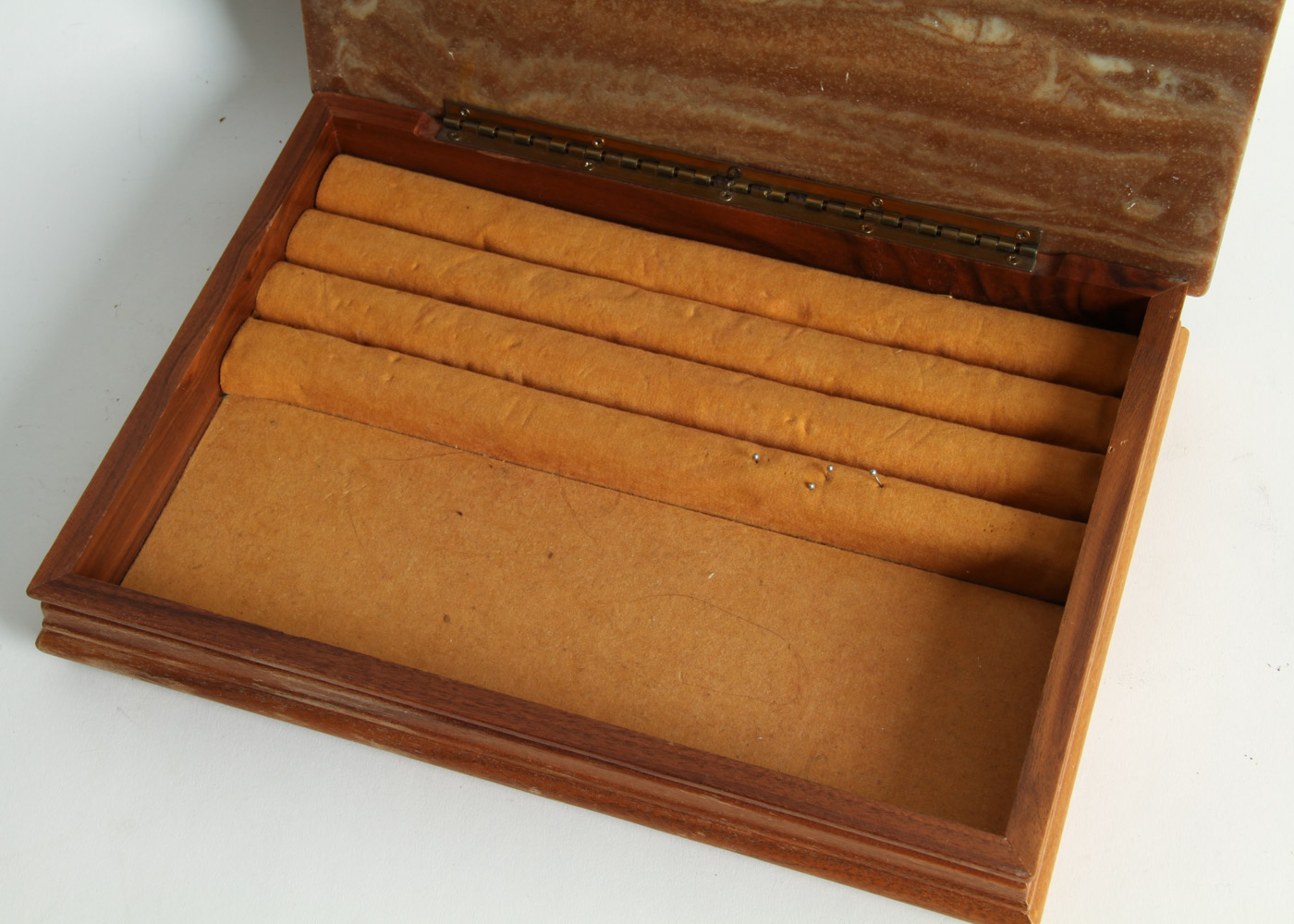 Vintage Dante Incolay Stone Topped Jewelry Box