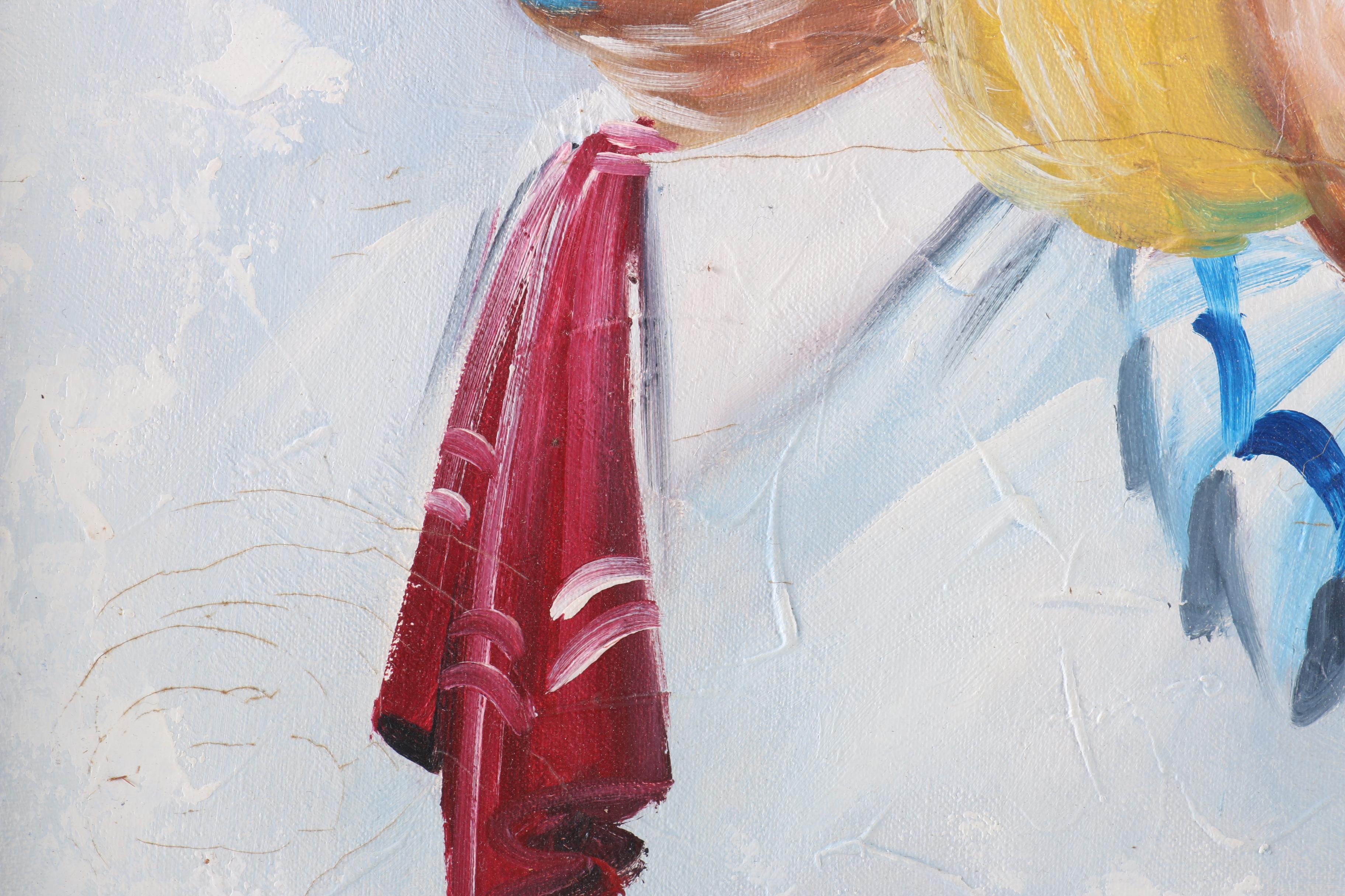 Roger Hines Oil Painting of Clowns