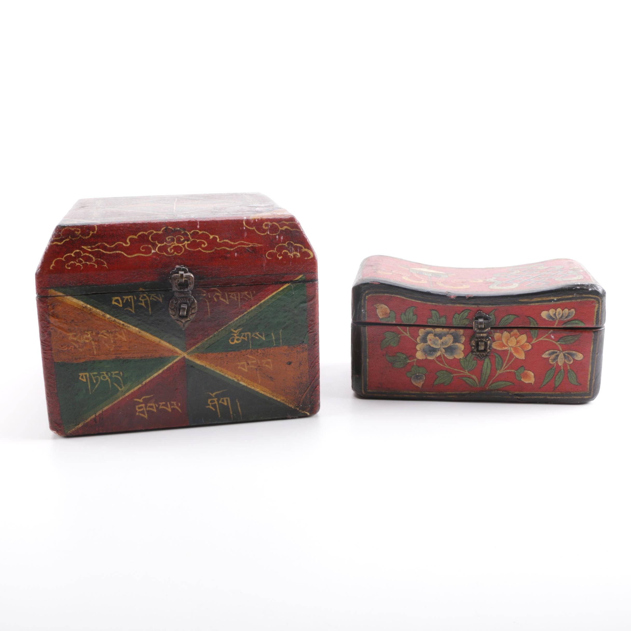 Asian Style Wooden Chests