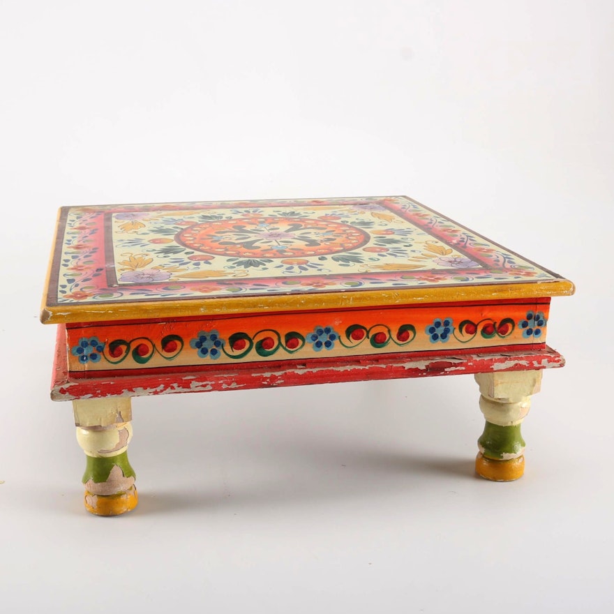 Wooden Floral Motif Table