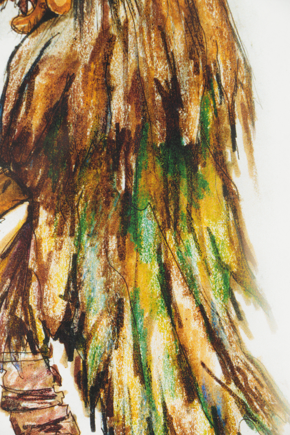 Offset Lithograph on Paper Illustration of a Troll