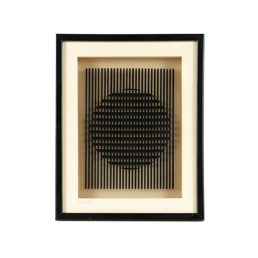 Jack Eisner Three-Dimensional Mixed Media in Shadow Box Frame