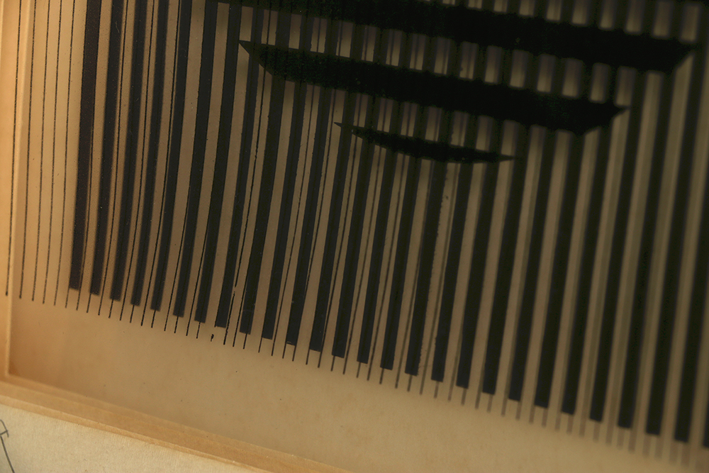 Jack Eisner Three-Dimensional Mixed Media in Shadow Box Frame