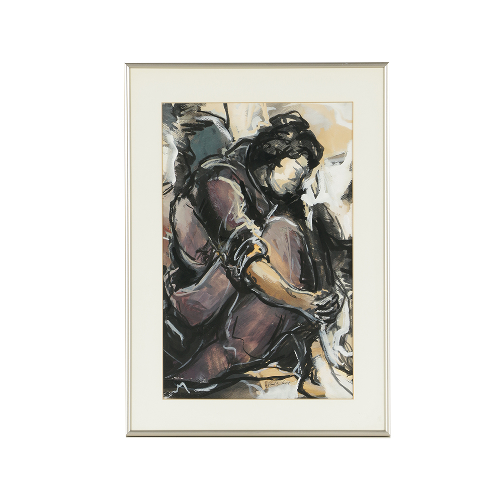 Paul Kemp Watercolor and Gouache Painting on Paper "Oriental"