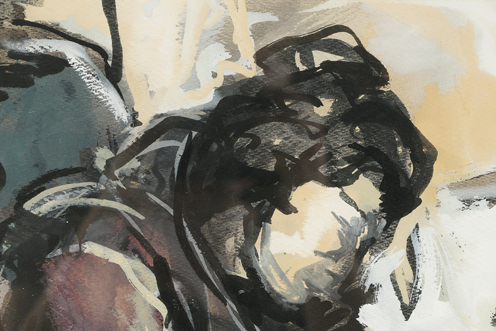 Paul Kemp Watercolor and Gouache Painting on Paper "Oriental"