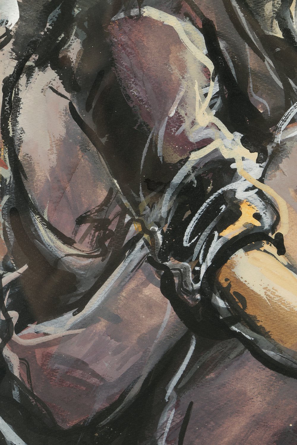 Paul Kemp Watercolor and Gouache Painting on Paper "Oriental"