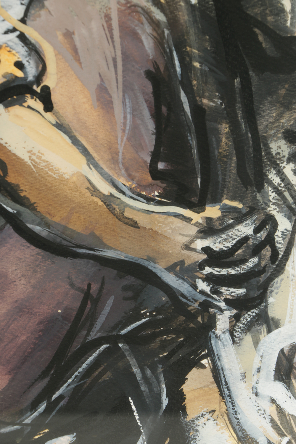 Paul Kemp Watercolor and Gouache Painting on Paper "Oriental"