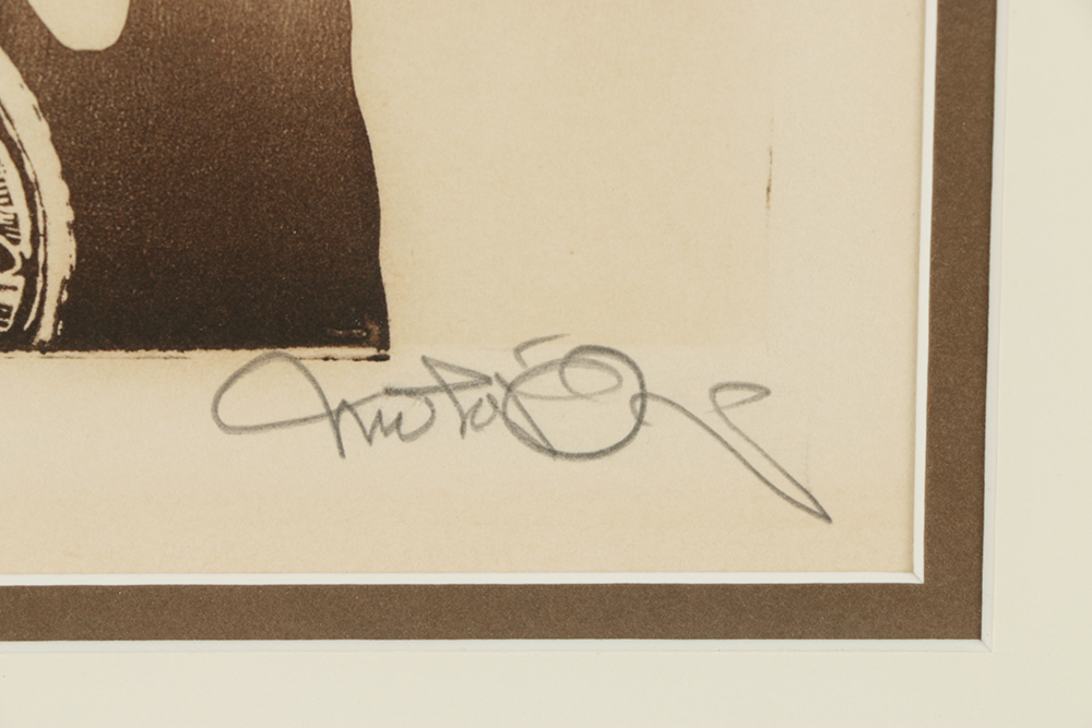 Motoi Oi Limited Edition Color Etching on Paper Abstract Clown