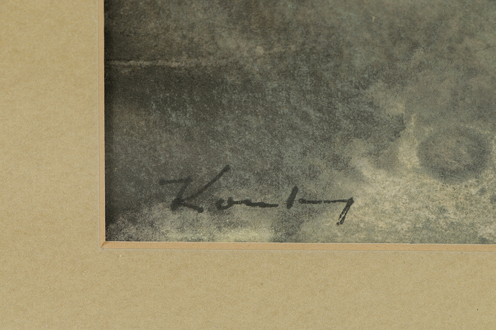 Kambre Pastel Drawing on Textured Paper Cubist Portrait