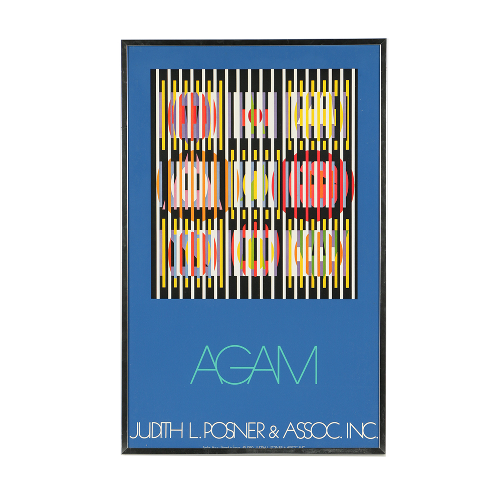Yaacov Agam Offset Lithograph Exhibition Poster for Judith L. Posner Fine Arts