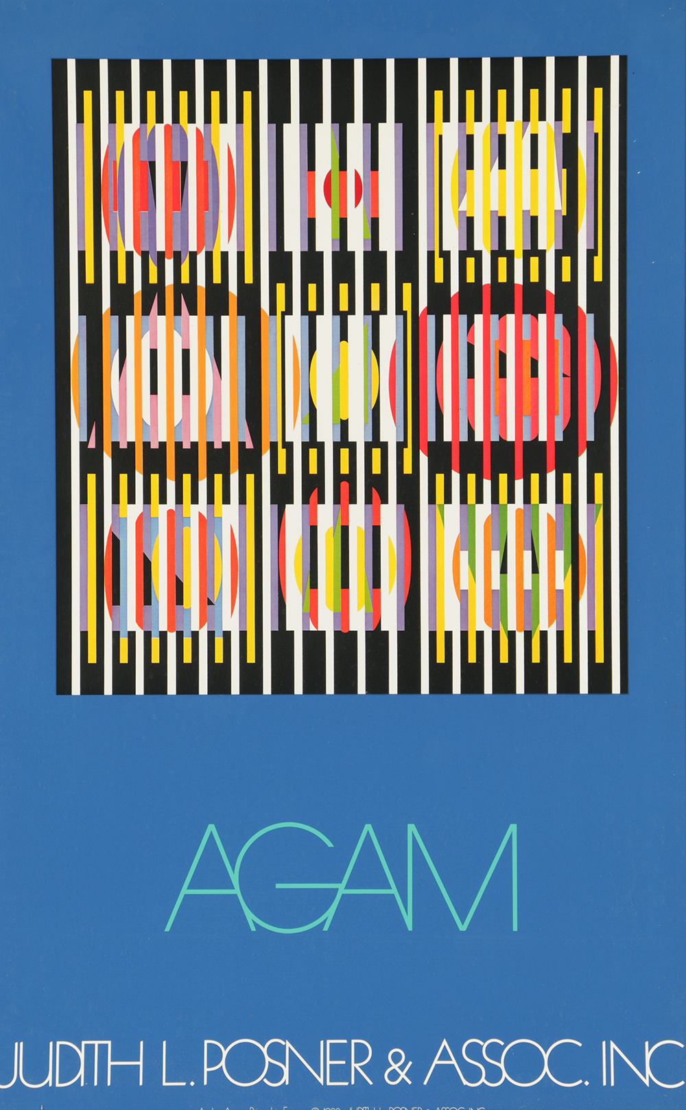 Yaacov Agam Offset Lithograph Exhibition Poster for Judith L. Posner Fine Arts