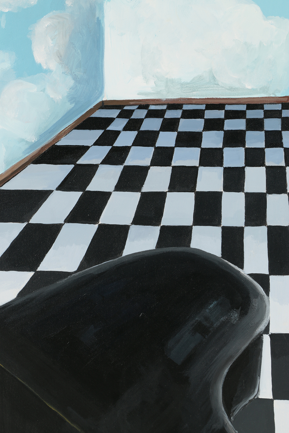 B. Bradford Acrylic Painting on Canvas Piano Room Scene