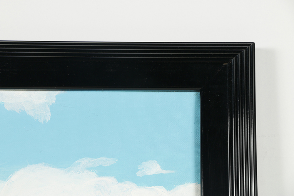 B. Bradford Acrylic Painting on Canvas Piano Room Scene