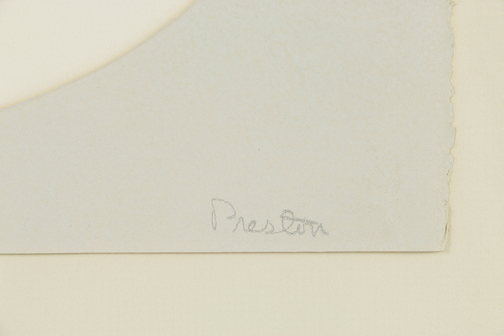 Preston Limited Edition Embossed Print on Deckle Edge Paper "Nude #2"t