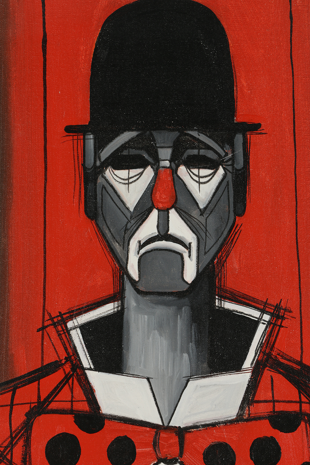 Signed Oil Painting on Canvas of a Clown