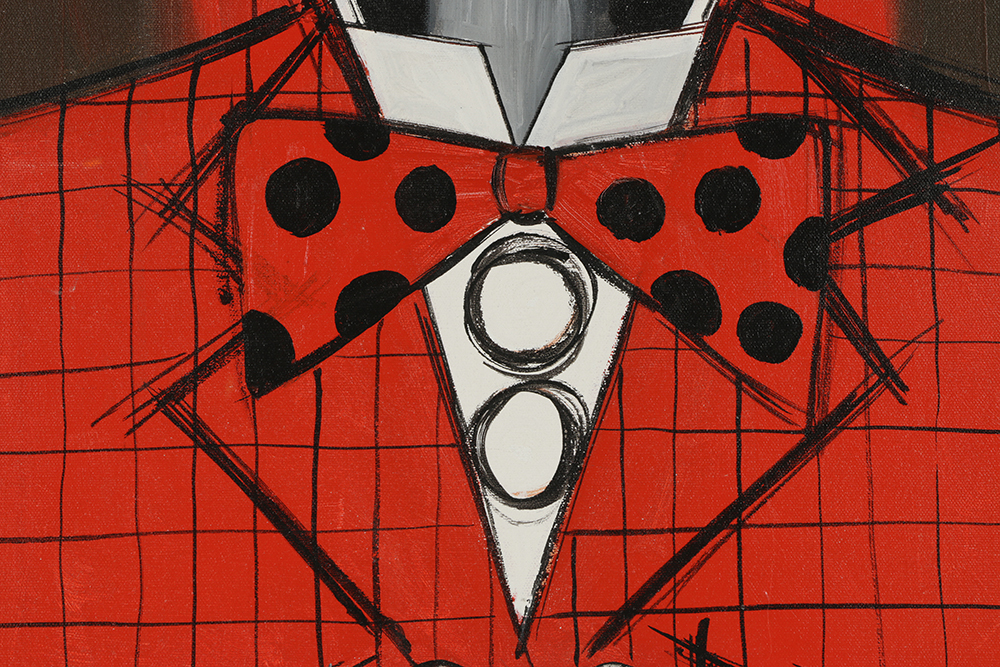 Signed Oil Painting on Canvas of a Clown