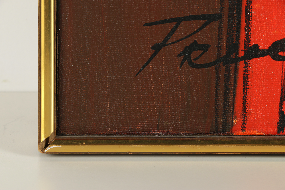 Signed Oil Painting on Canvas of a Clown