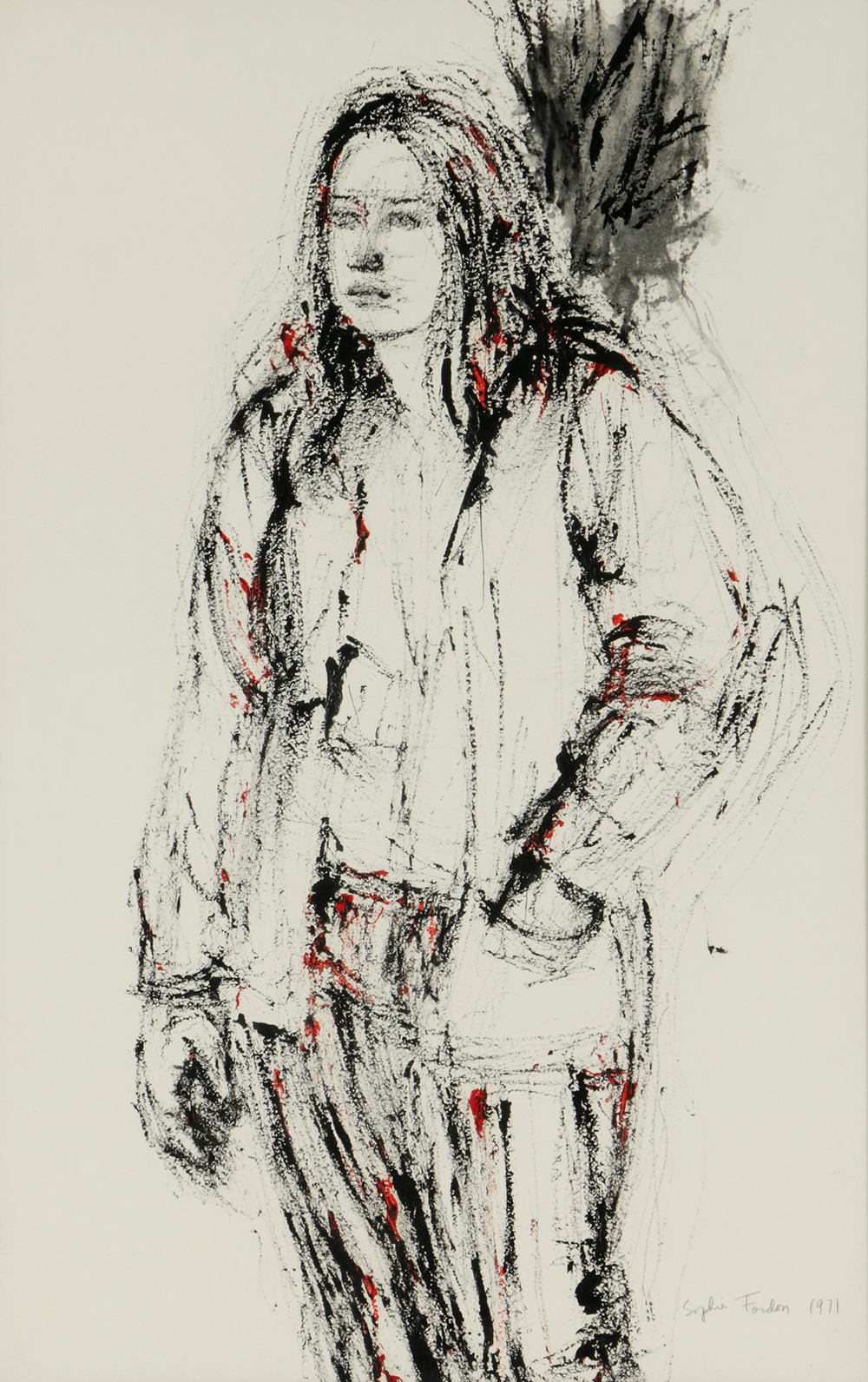 Sophie Fordon Mixed Media on Paper Portrait of a Woman