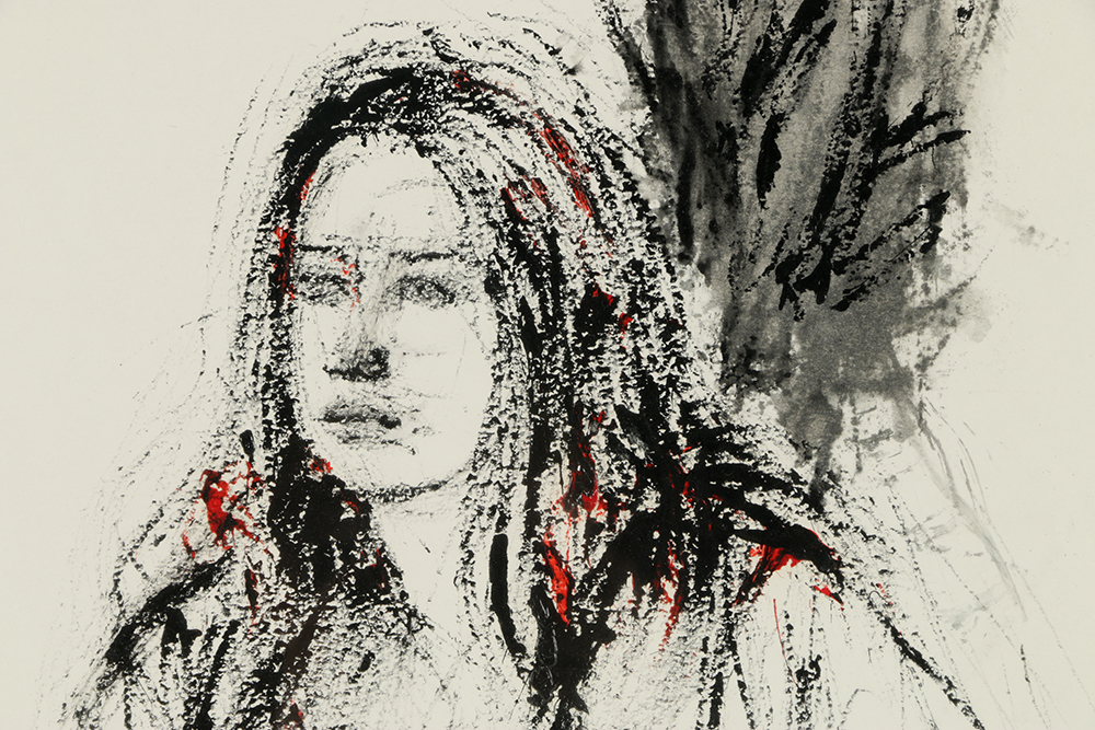 Sophie Fordon Mixed Media on Paper Portrait of a Woman