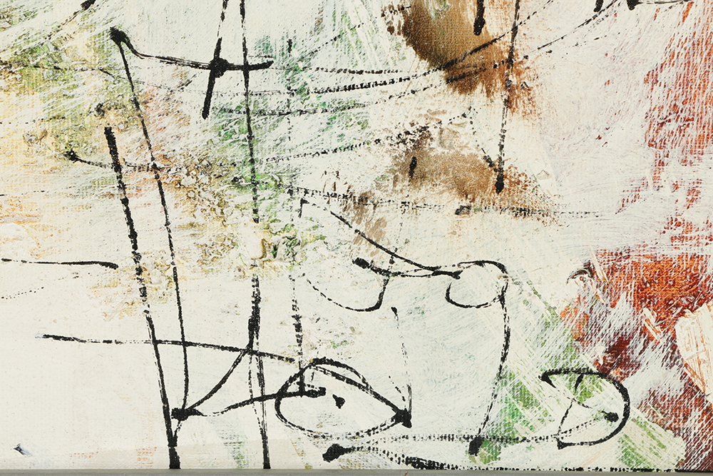 Oil Painting on Canvas of Seaside Building with Boat