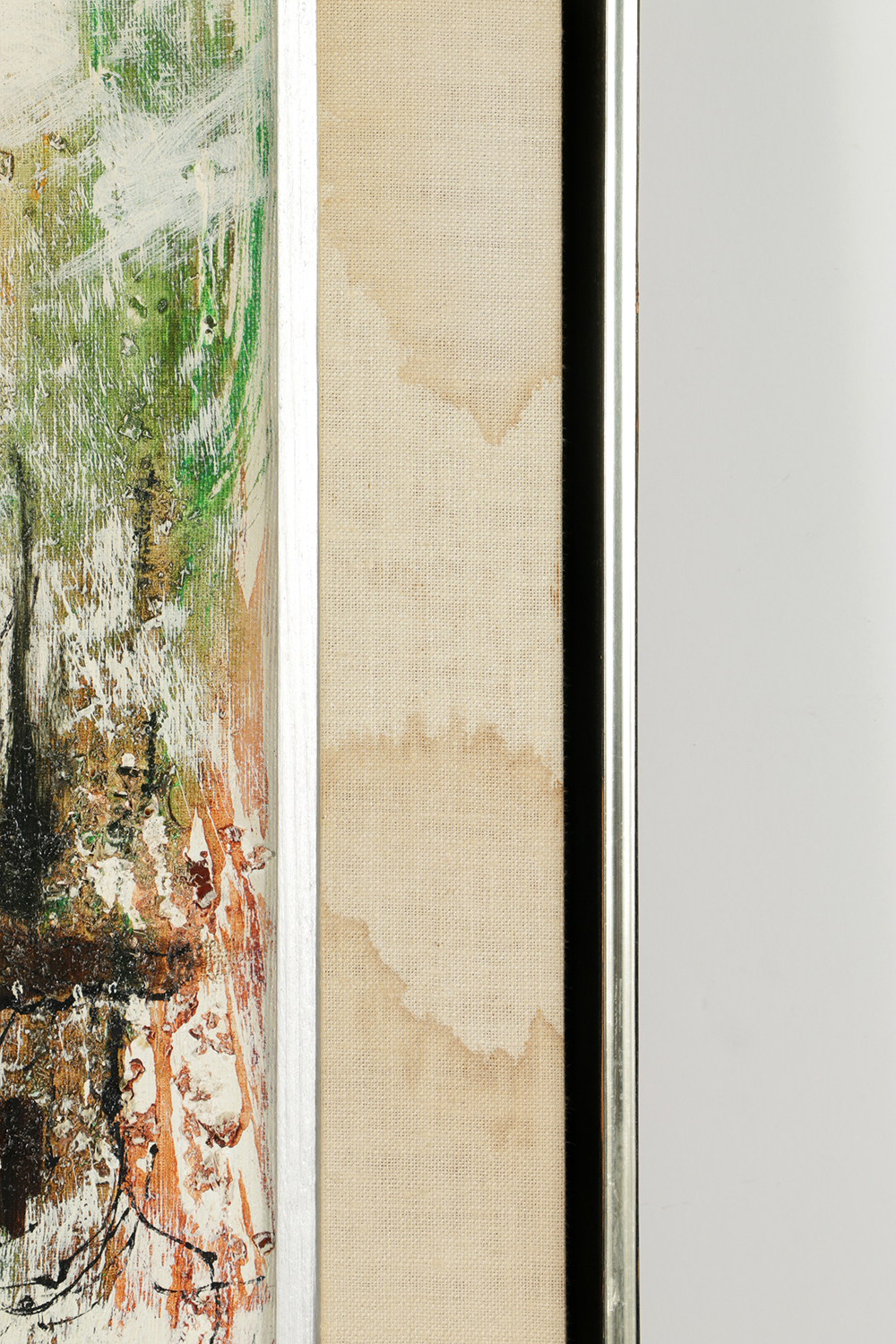 Oil Painting on Canvas of Seaside Building with Boat