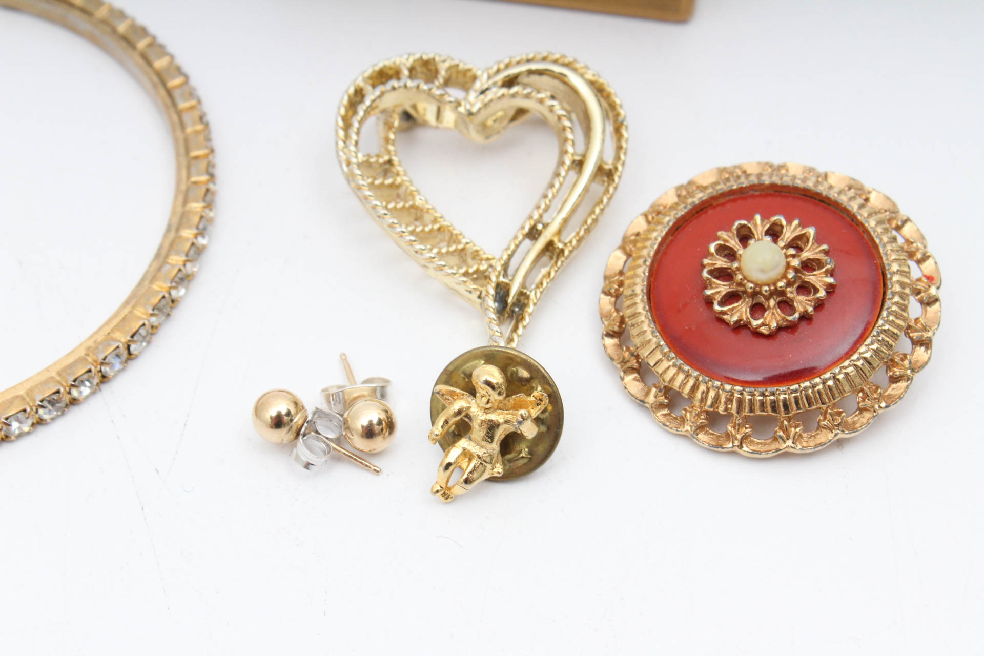 Golden Array of Costume Jewelry