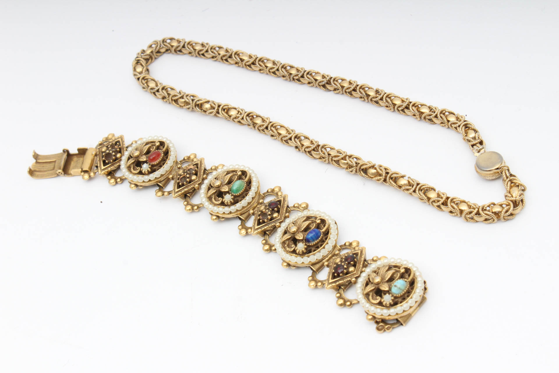 Golden Array of Costume Jewelry