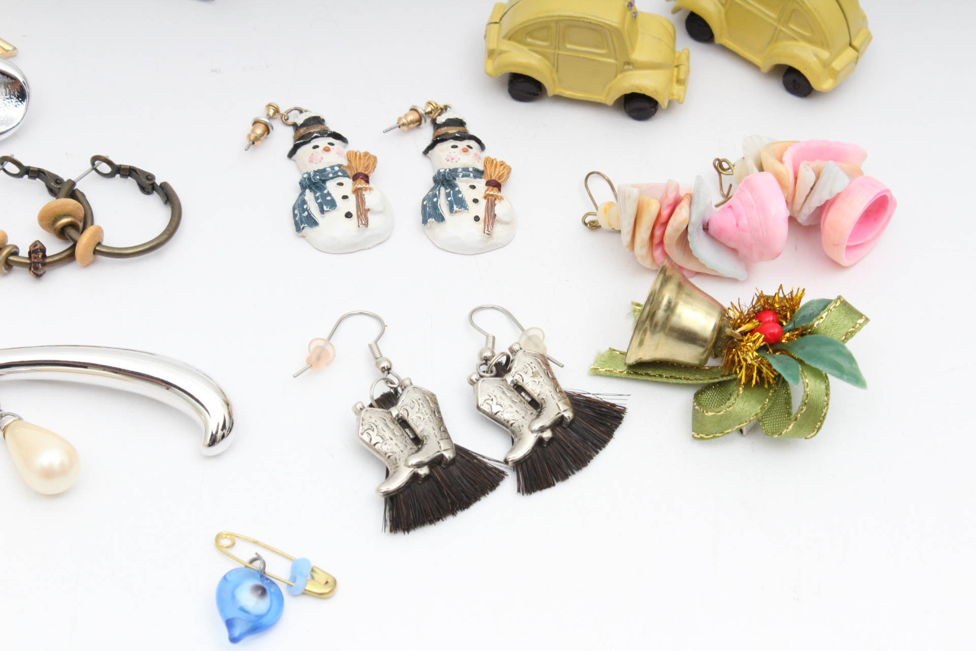 Wood Jewelry Chest With Vintage Jewelry