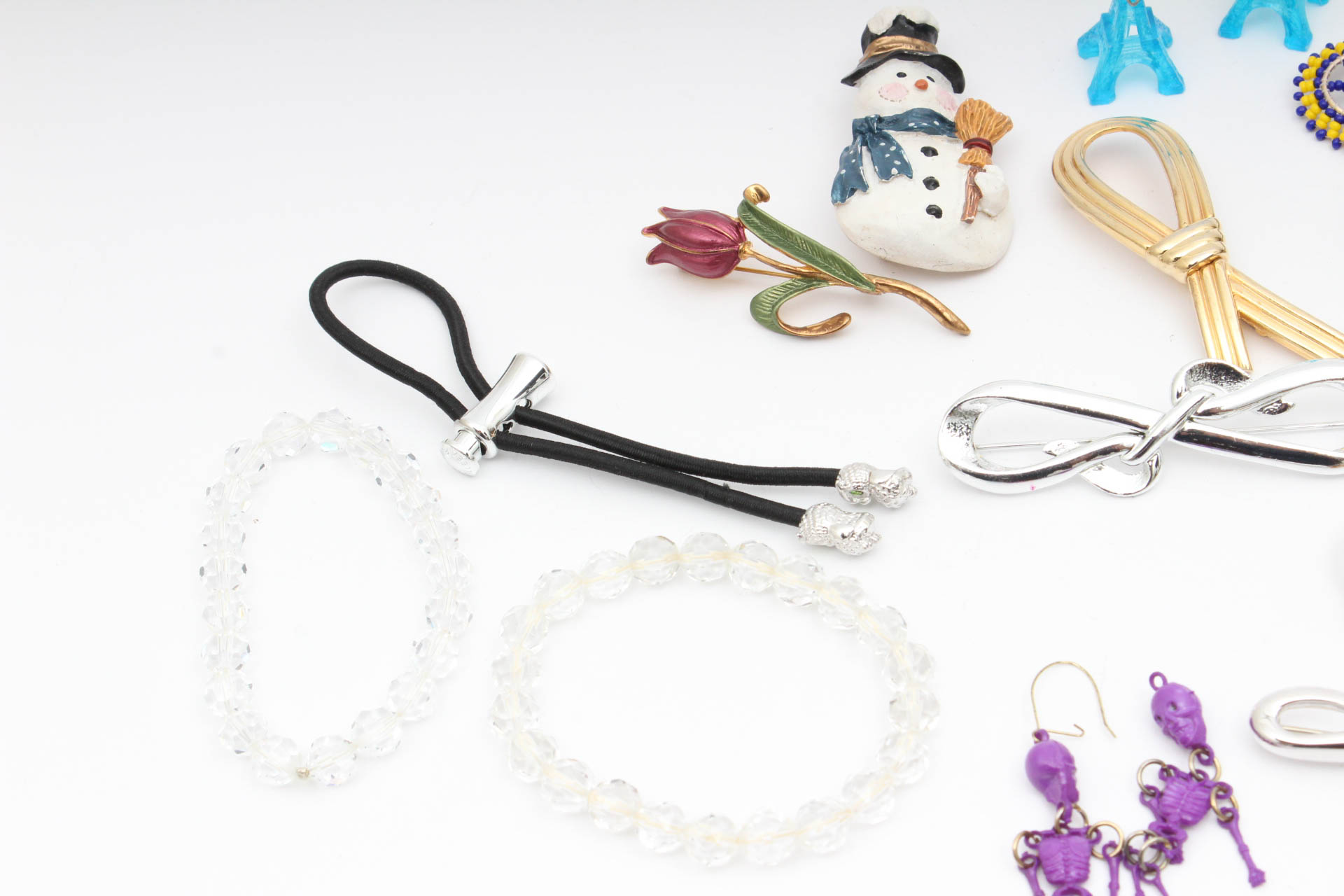 Wood Jewelry Chest With Vintage Jewelry