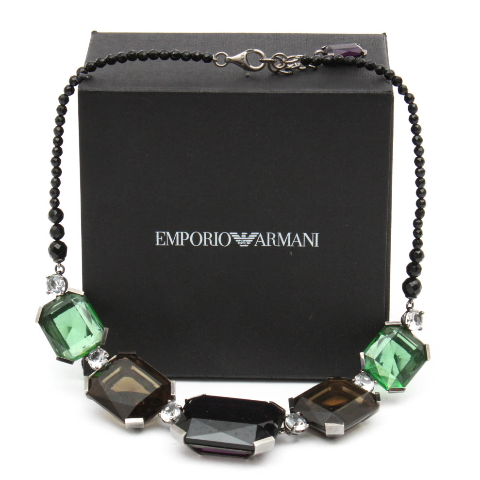 Armani Sterling Silver Statement Necklace