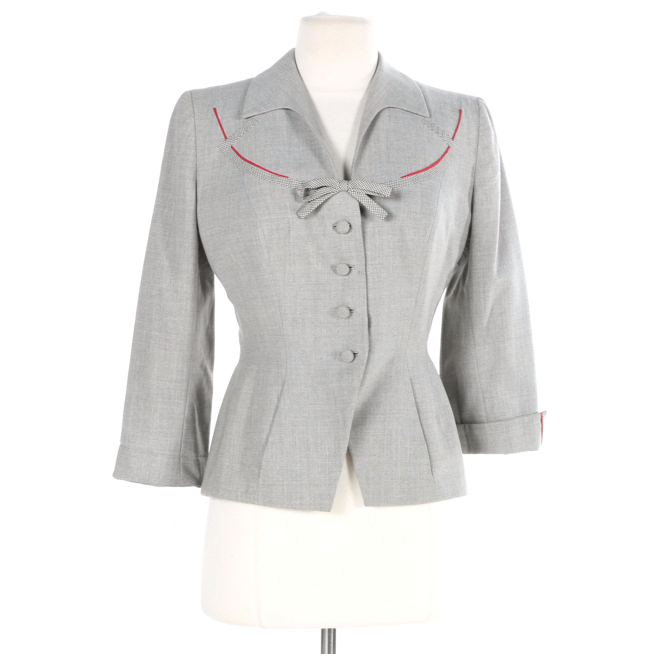 1940s Jay Thorpe Grey Blazer