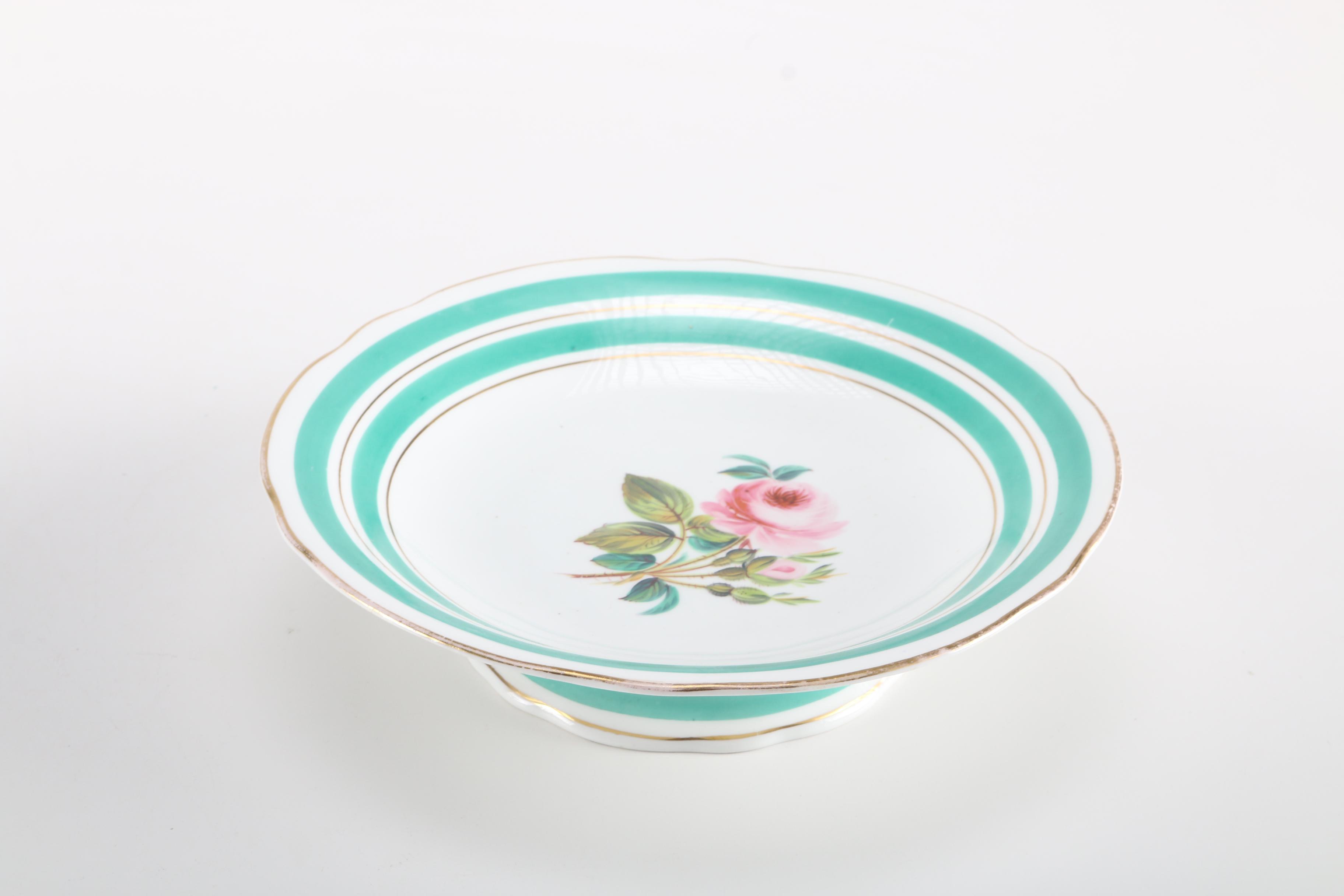 19th Century English Botanical Dessert Set