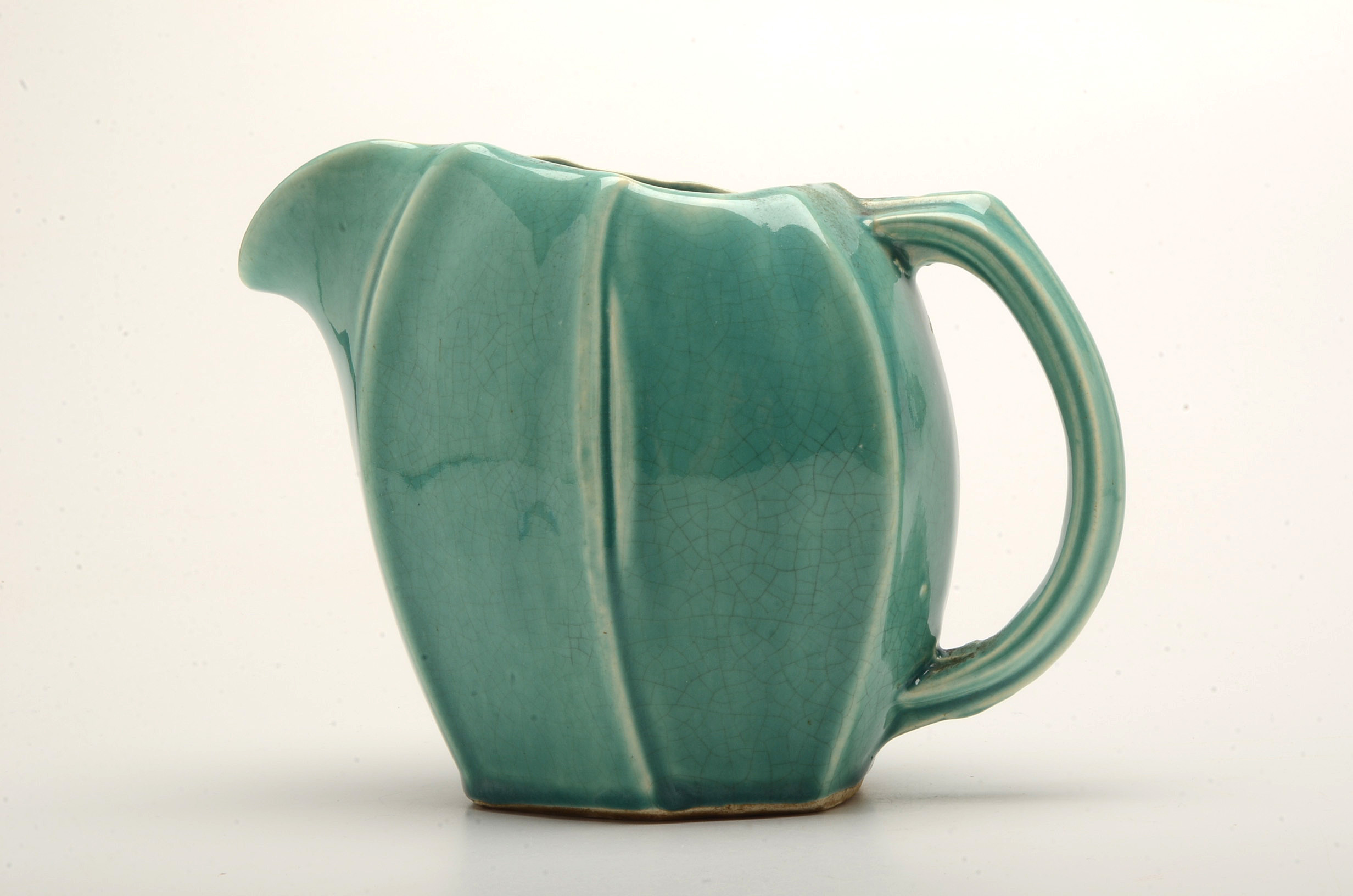 Vintage Turquoise Green McCoy Pottery Pitcher