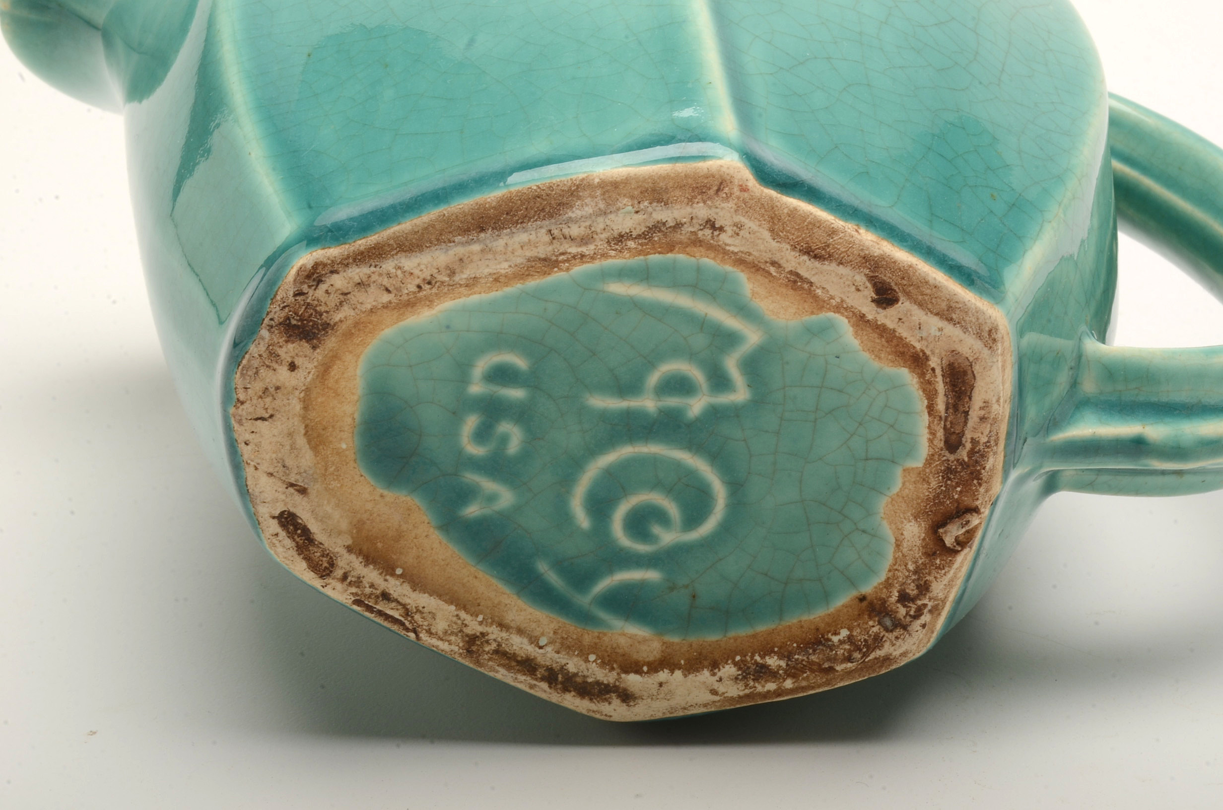 Vintage Turquoise Green McCoy Pottery Pitcher