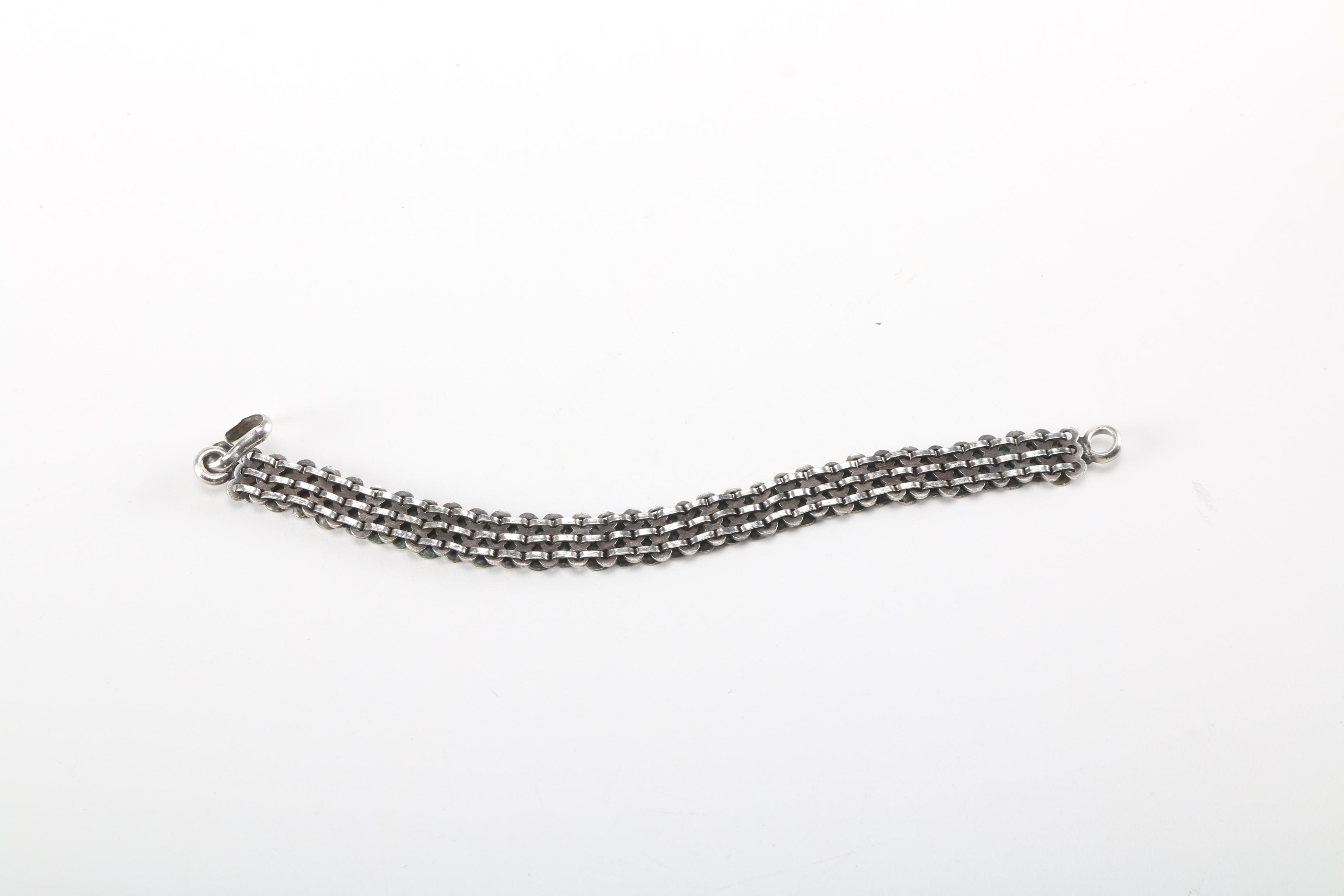 800 Silver Bracelets and Necklace