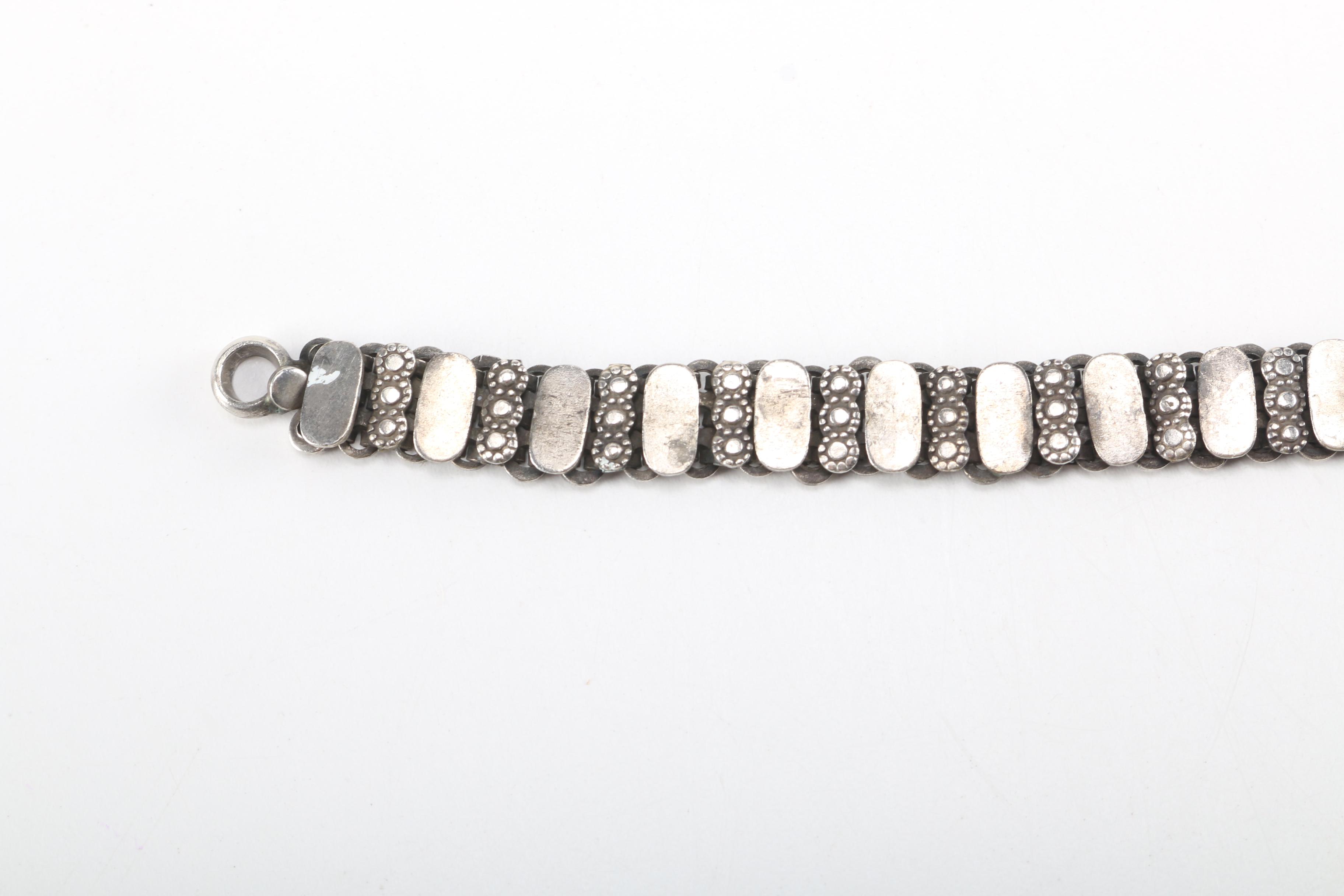 800 Silver Bracelets and Necklace