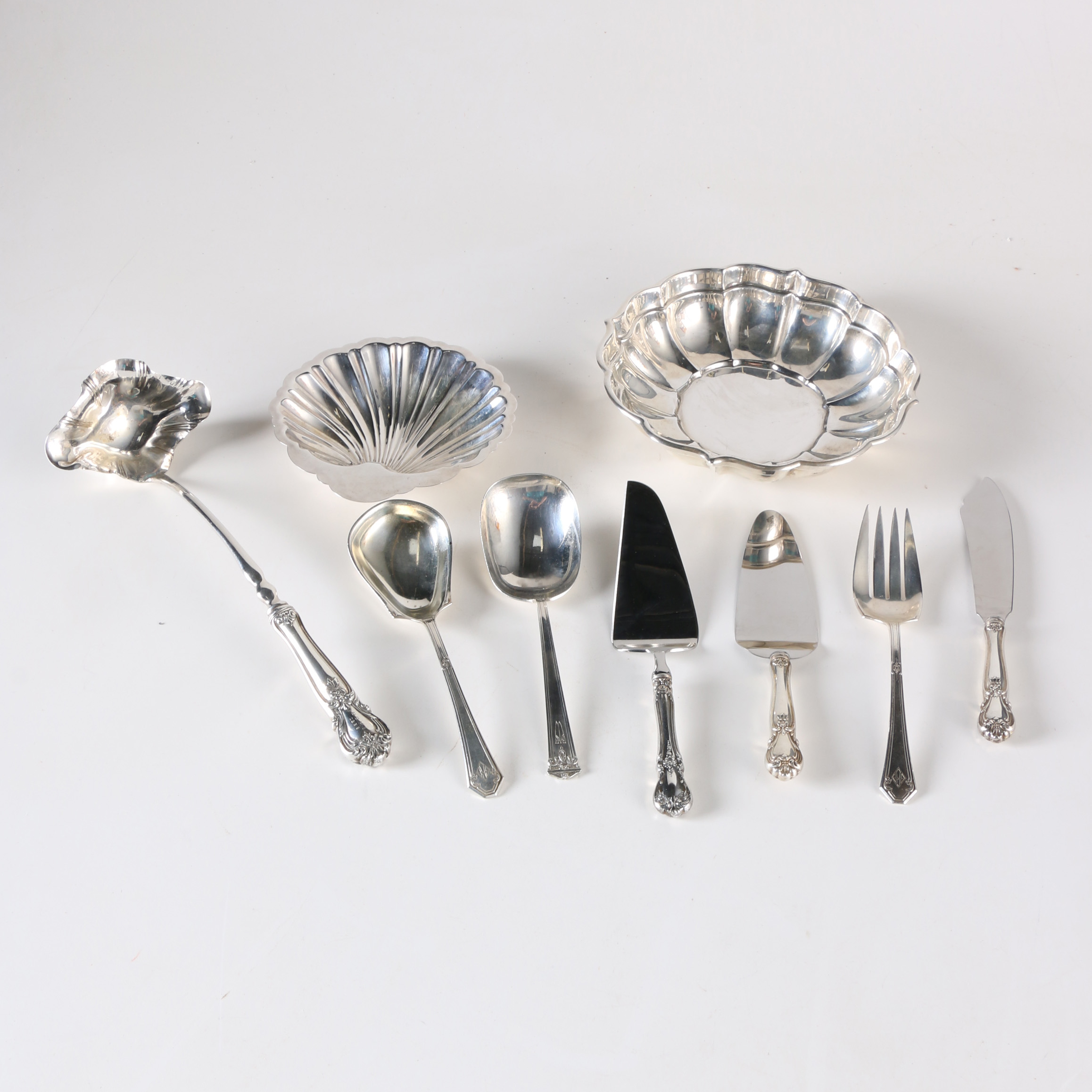 Assortment of Sterling Silver And Plated Flatware Featuring Towle