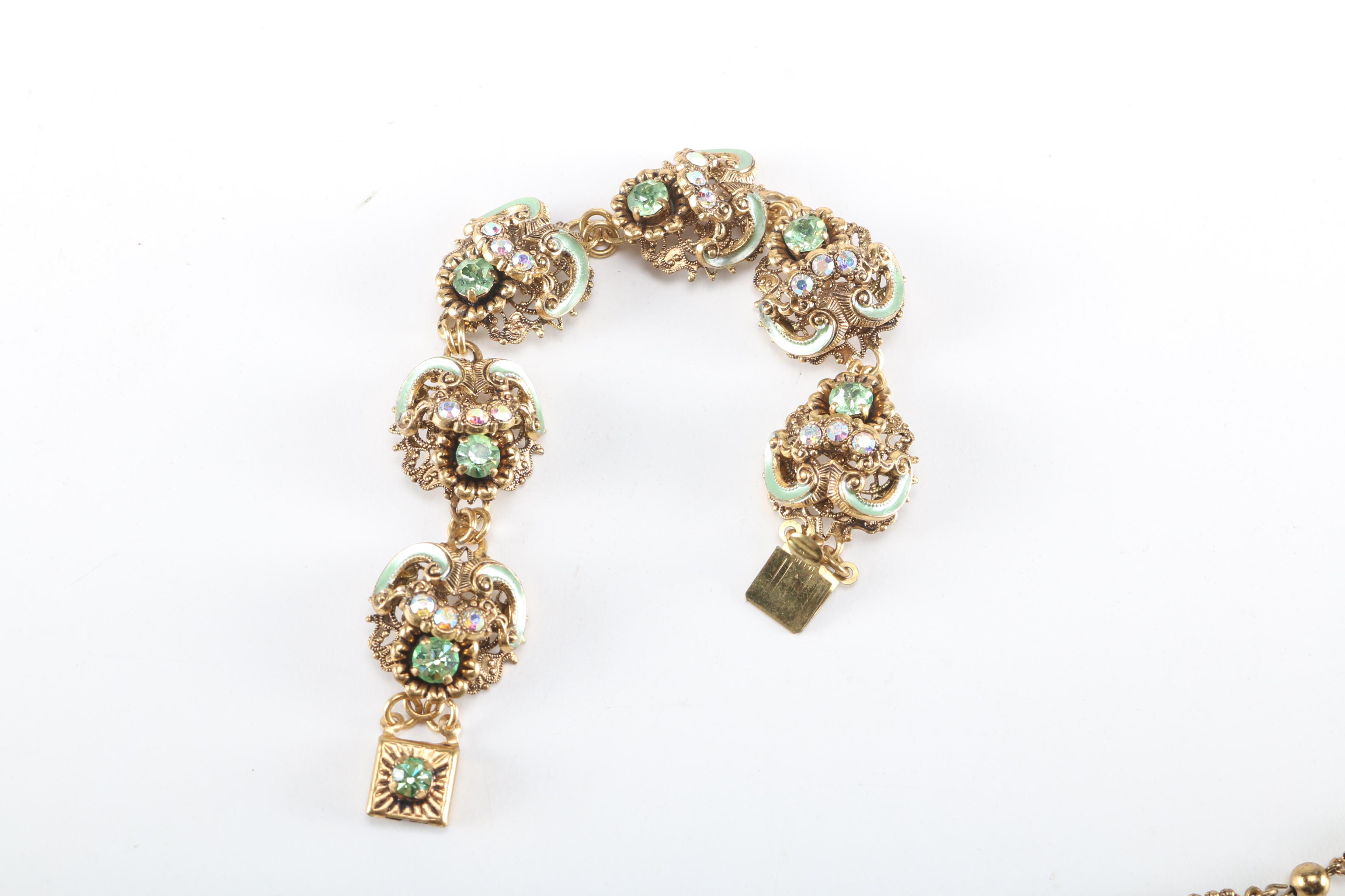 Rhinestone Jewelry Including Poggi Paris Necklace