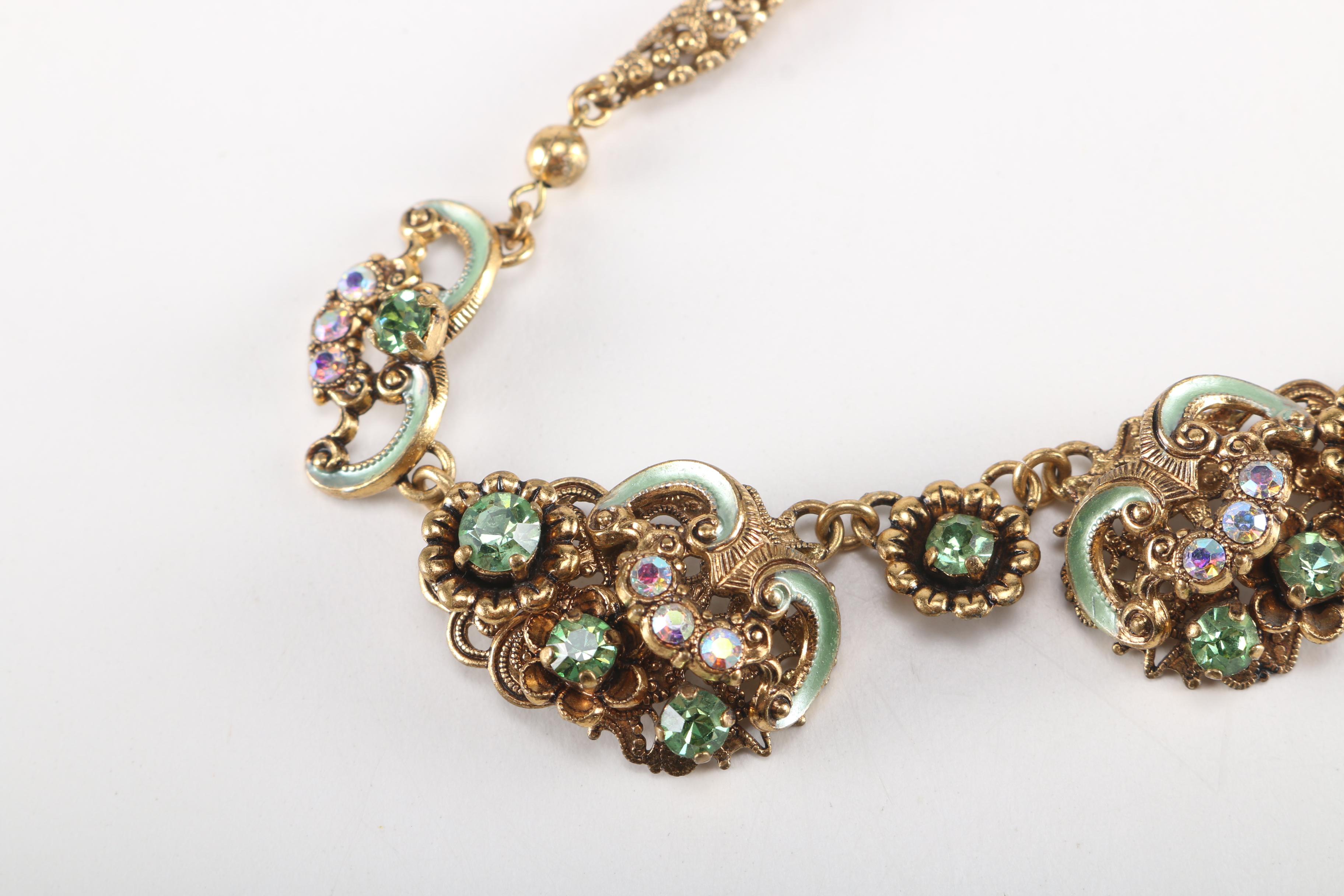 Rhinestone Jewelry Including Poggi Paris Necklace