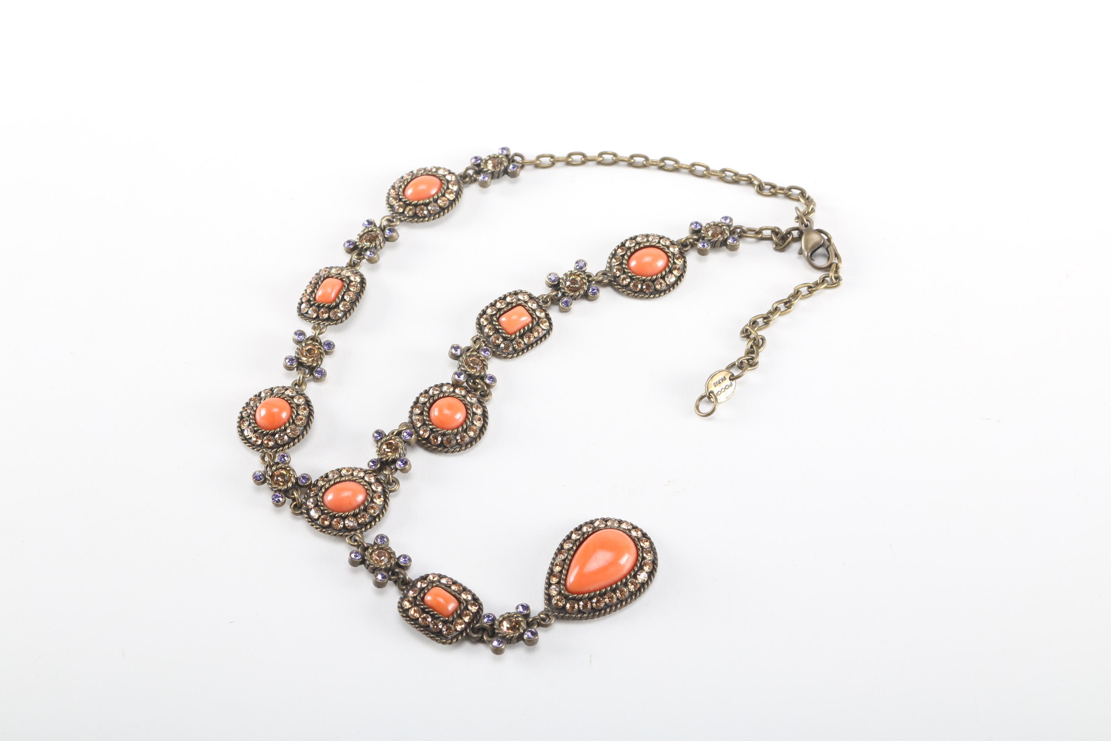 Rhinestone Jewelry Including Poggi Paris Necklace