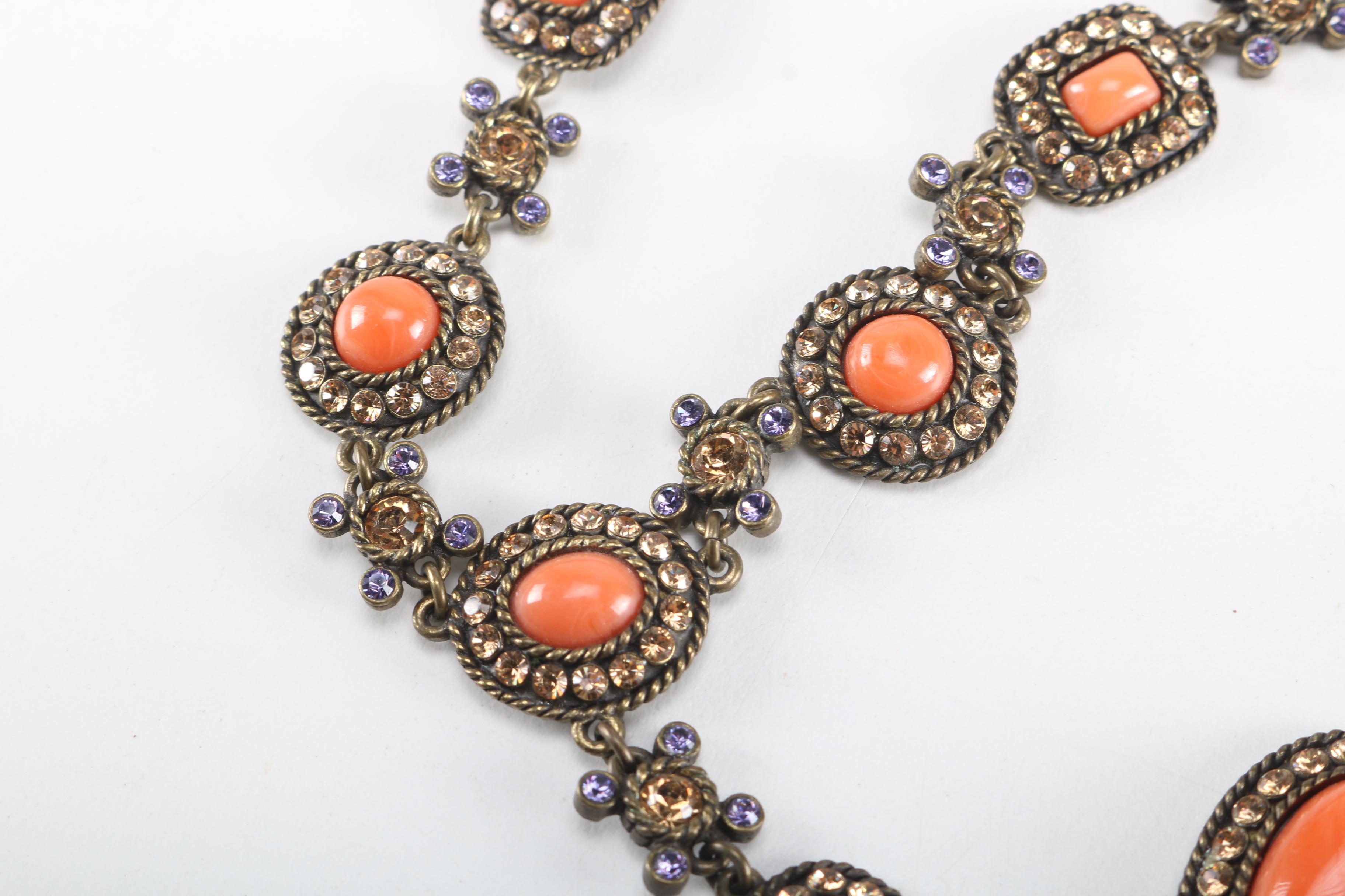 Rhinestone Jewelry Including Poggi Paris Necklace