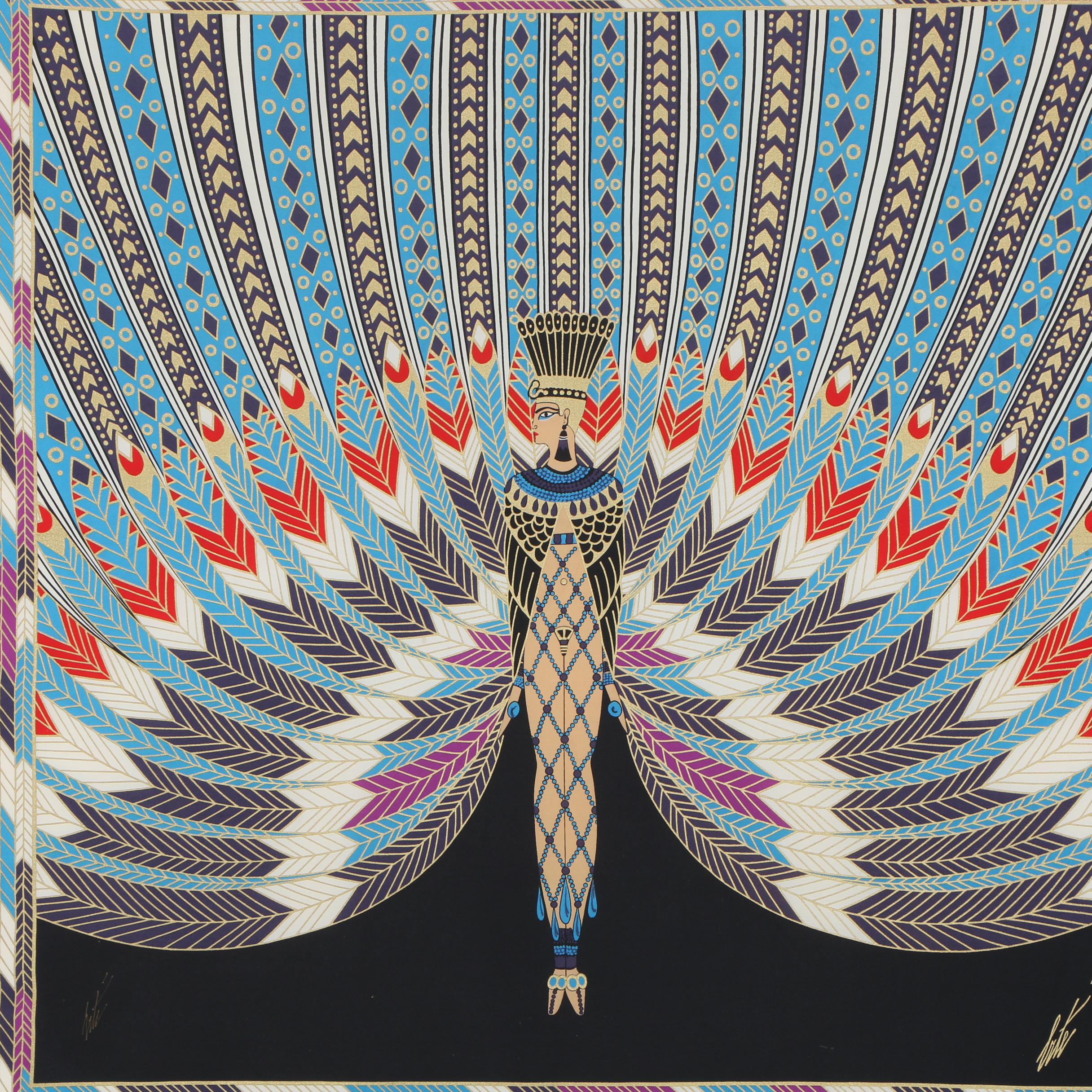 Erte Serigraph on Silk "The Nile"