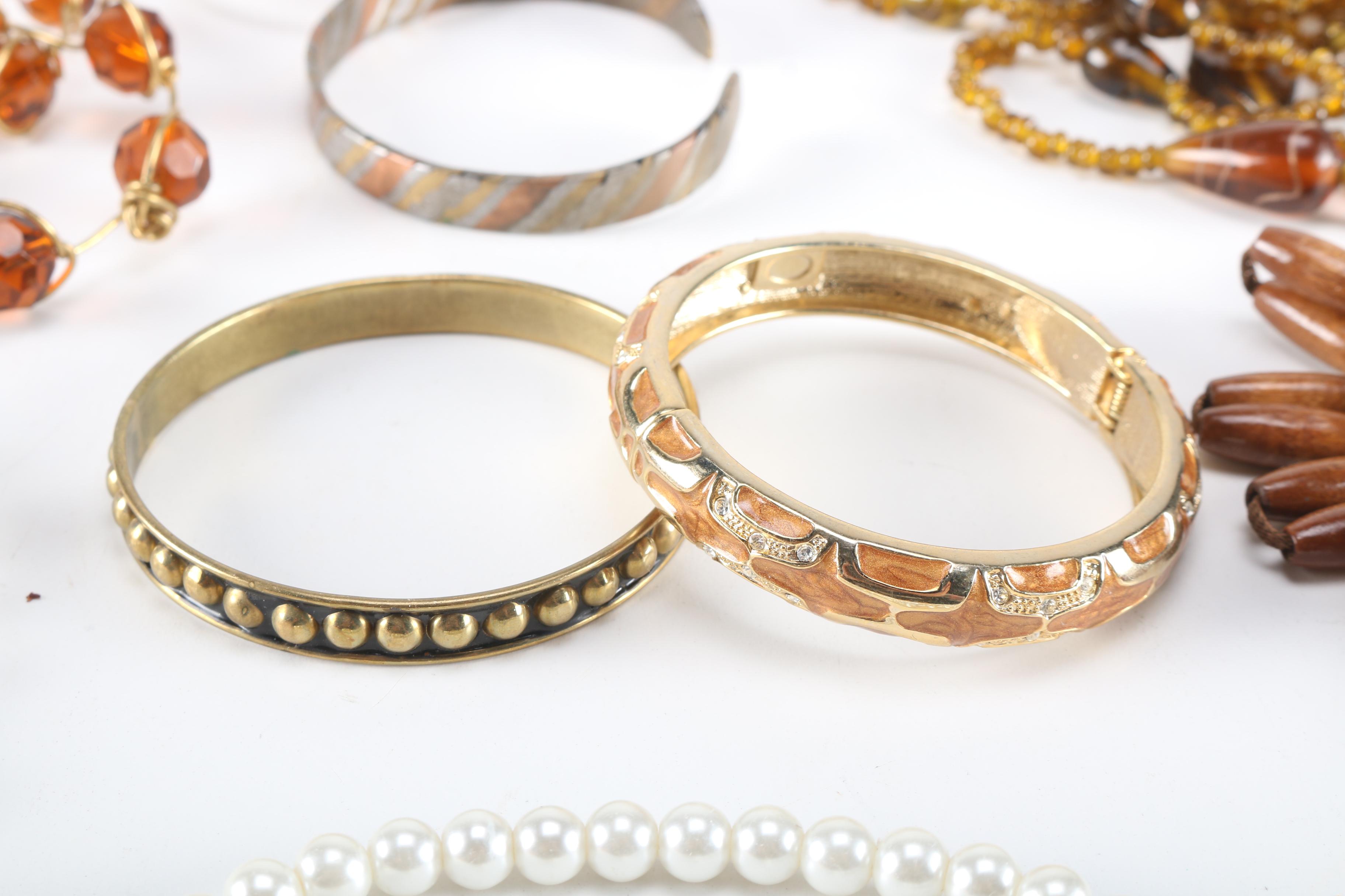 Costume Jewelry Including Coral and Amber