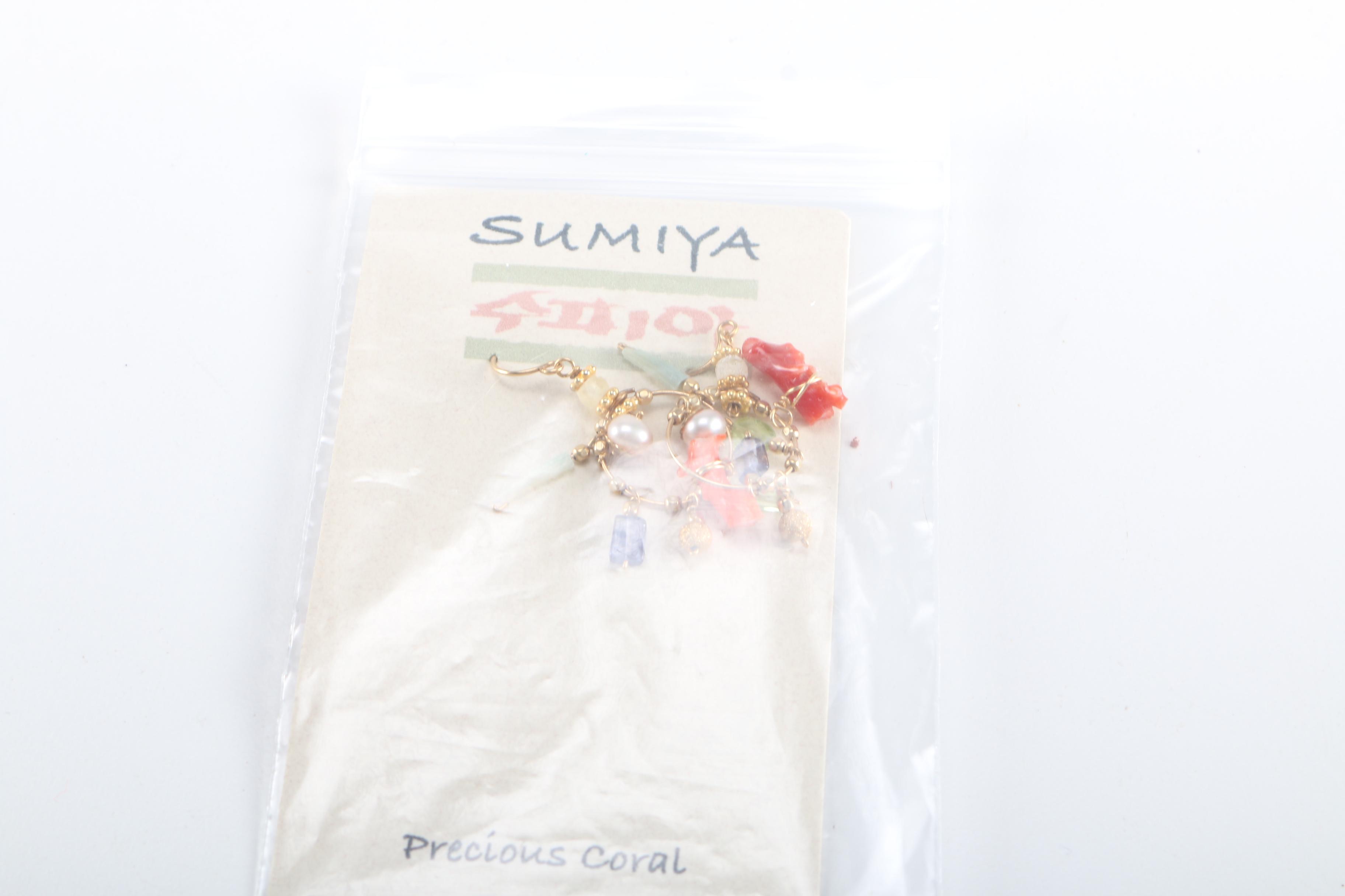 Costume Jewelry Including Coral and Amber