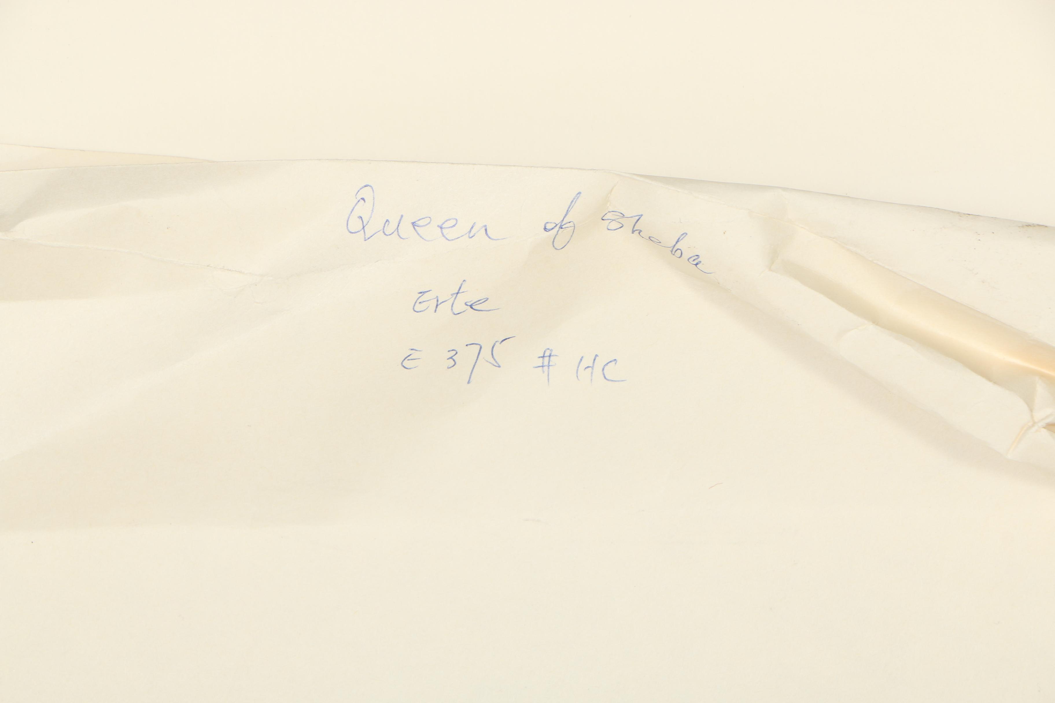 Erté Limited Edition Serigraph on Paper "Queen of Sheba"