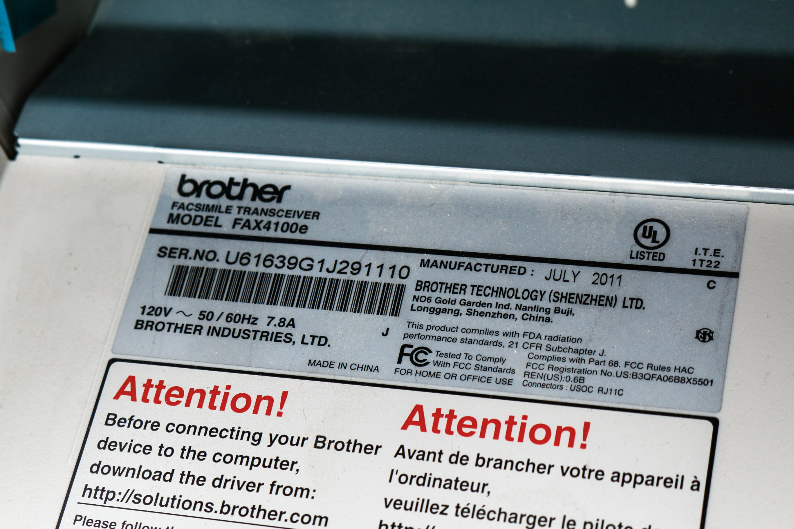 Brother IntelliFax Machine 4100e