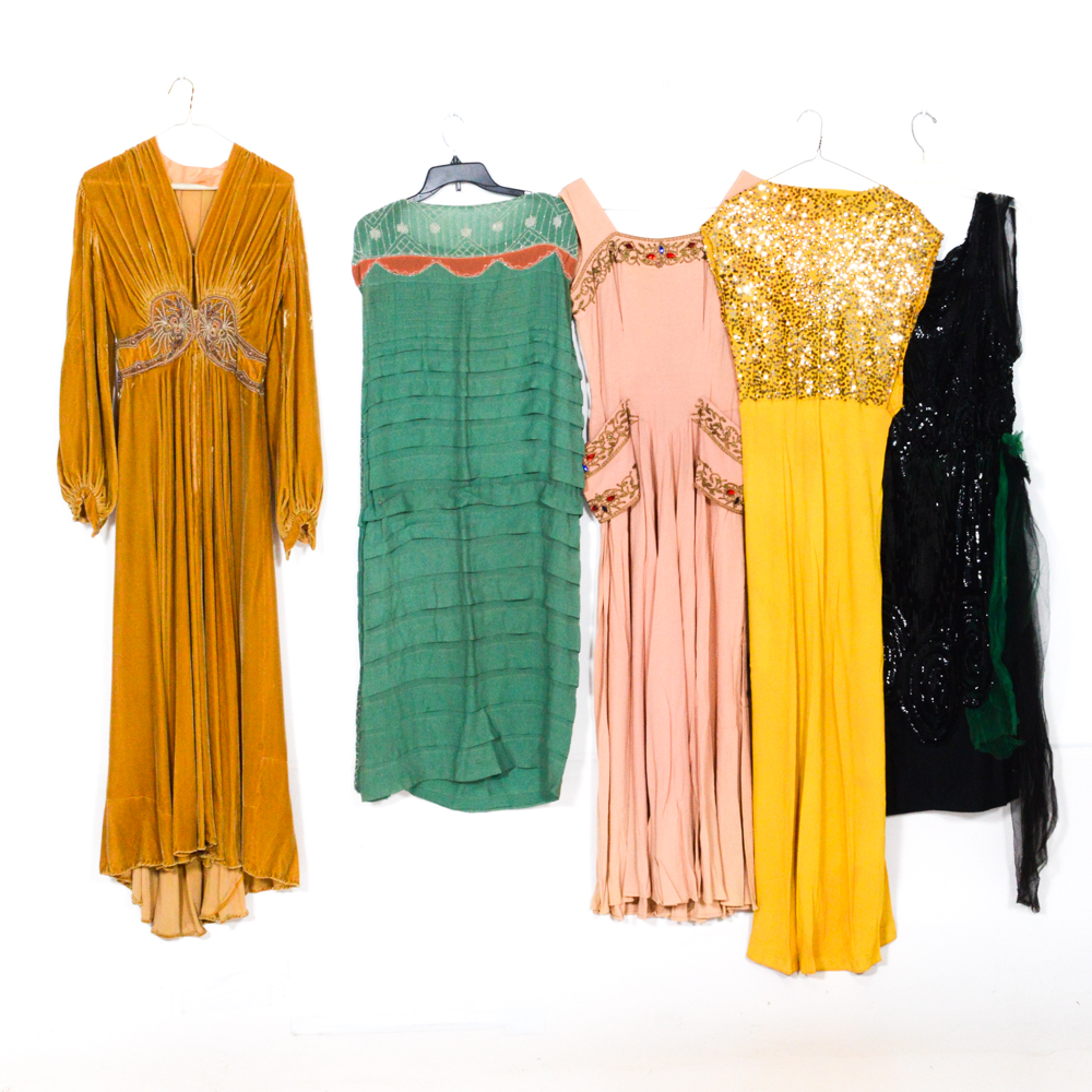 Women's Vintage Beaded Evening Gowns