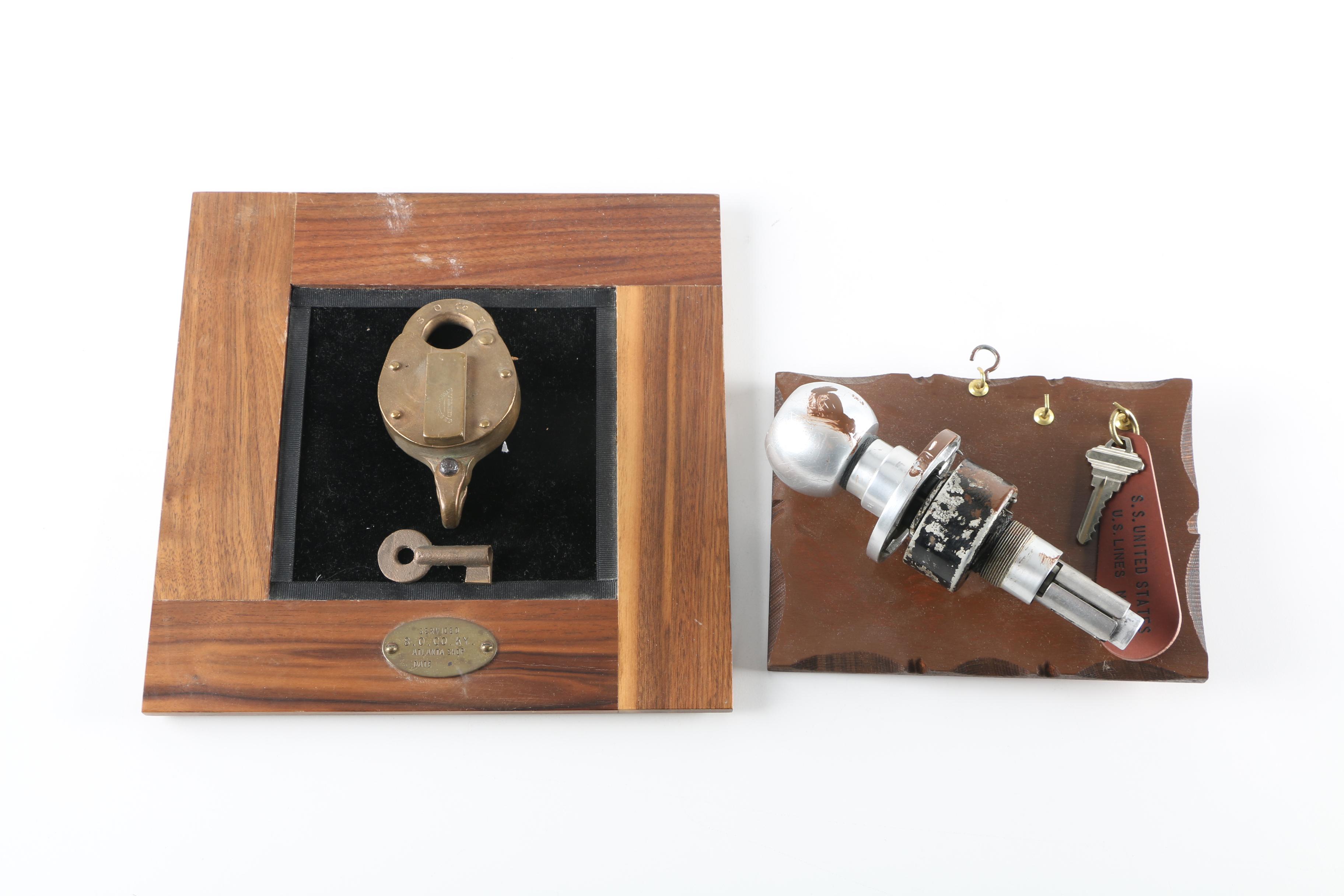 Locks from Standard Oil Company and the S.S. United States Ship