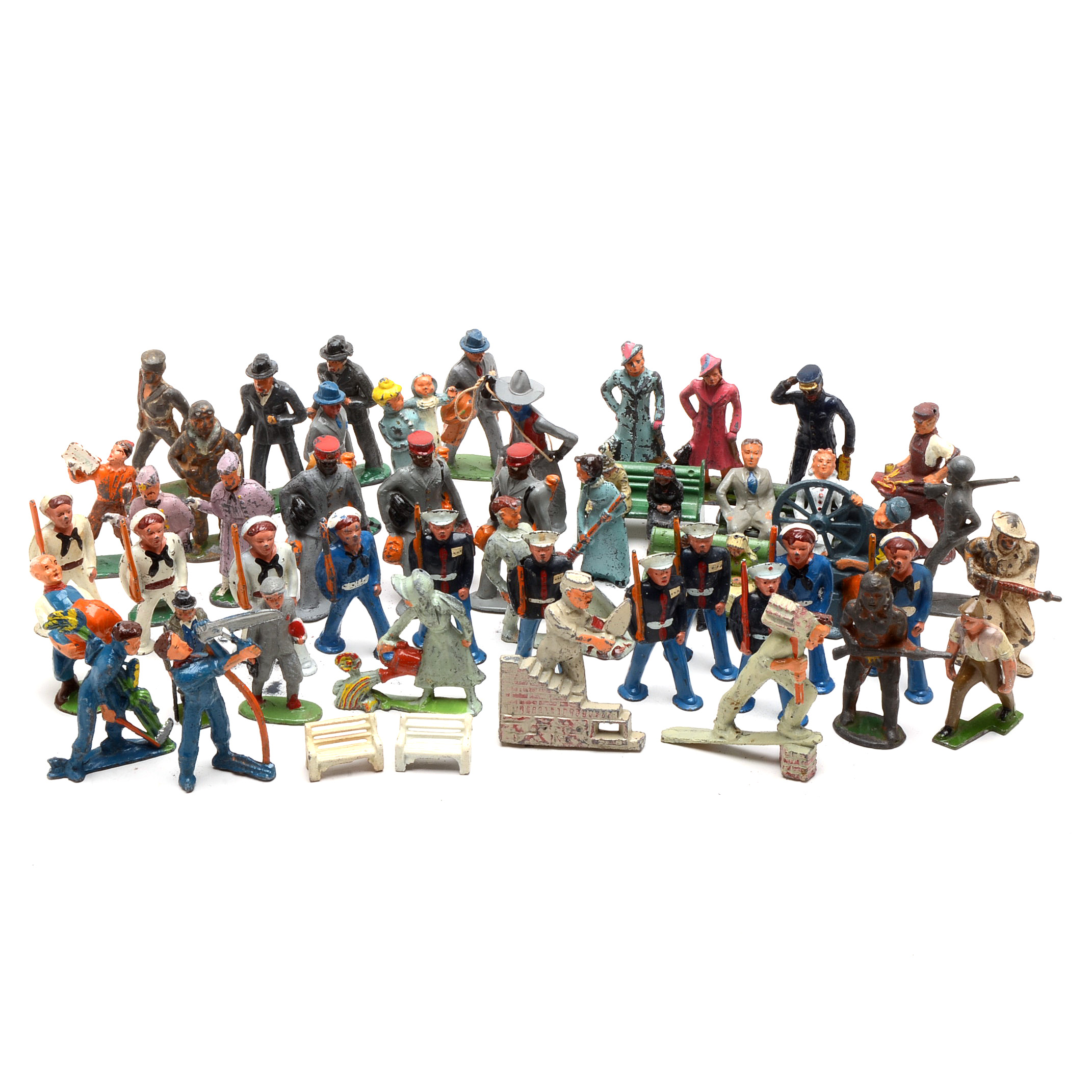 Collection of Vintage Lead Figures